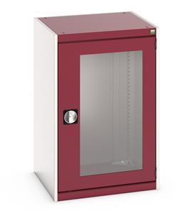 40019164.** cubio cupboard with window doors. WxDxH: 650x650x1000mm. RAL 7035/5010 or selected